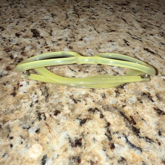 Vintage 90s Givenchy Sunglasses – Pale Chartreuse Oval Frames Designer Shades - Picture 5 of 9